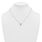 14k White Gold 3 carat Certified Lab Grown Diamond VS+ F+ Heart Complete 18 inch Four Prong Pendant Necklace