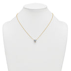 14k 3 carat Lab Grown Diamond VS+ F+ Heart Complete 18 inch Four Prong Pendant Necklace