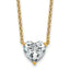 14ky 3ct Cert Lab Grown Dia VS+ F+ Heart Comp 18in Pendant Necklace