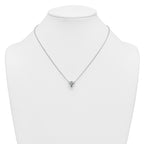 14k White Gold 3 1/2 carat Lab Grown Diamond VS+ F+ Heart Complete 18 inch Four Prong Pendant Necklace