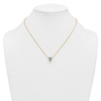 14k 3 1/2 carat Lab Grown Diamond VS+ F+ Heart Complete 18 inch Four Prong Pendant Necklace