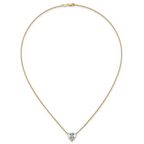 14k 4 carat Certified Lab Grown Diamond VS+ F+ Heart Complete 18 inch Four Prong Pendant Necklace