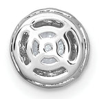 14k White Gold 5/8 carat Lab Grown Diamond VS+ F+ Round Complete Halo Chain Slide Pendant