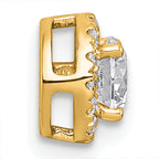 14k 5/8 carat Lab Grown Diamond VS+ F+ Round Complete Halo Chain Slide Pendant