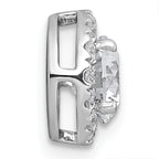 14k White Gold 1 1/4 carat Lab Grown Diamond VS+ F+ Round Complete Halo Chain Slide Pendant