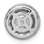 14k White Gold 1 1/4 carat Lab Grown Diamond VS+ F+ Round Complete Halo Chain Slide Pendant