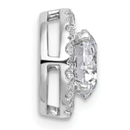 14k White Gold 1 7/8 carat Certified Lab Grown Diamond VS+ F+ Round Complete Halo Chain Slide Pendant