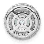 14k White Gold 1 7/8 carat Certified Lab Grown Diamond VS+ F+ Round Complete Halo Chain Slide Pendant
