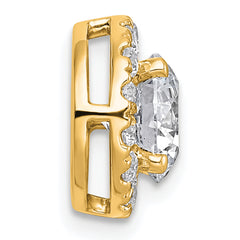 14k 1 7/8 carat Lab Grown Diamond VS+ F+ Round Complete Halo Chain Slide Pendant