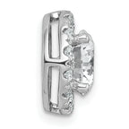 14k White Gold 2 1/2 carat Lab Grown Diamond VS+ F+ Round Complete Halo Chain Slide Pendant