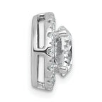 14k White Gold 3 carat Certified Lab Grown Diamond VS+ F+ Round Complete Halo Chain Slide Pendant