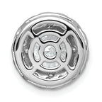 14k White Gold 3 carat Lab Grown Diamond VS+ F+ Round Complete Halo Chain Slide Pendant