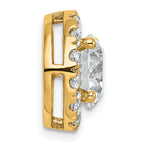 14k 3 3/4 carat Certified Lab Grown Diamond VS+ F+ Round Complete Halo Chain Slide Pendant