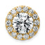 14k 3 3/4 carat Lab Grown Diamond VS+ F+ Round Complete Halo Chain Slide Pendant