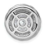 14k White Gold 5 carat Lab Grown Diamond VS+ F+ Round Complete Halo Chain Slide Pendant