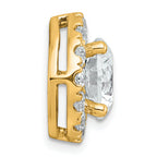 14k 5 carat Lab Grown Diamond VS+ F+ Round Complete Halo Chain Slide Pendant
