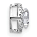 14k White Gold 1/3 carat Lab Grown Diamond VS+ F+ Round Complete Halo Chain Slide Pendant