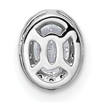 14k White Gold 1/3 carat Lab Grown Diamond VS+ F+ Round Complete Halo Chain Slide Pendant
