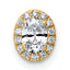 14k 1/3 carat Lab Grown Diamond VS+ F+ Round Complete Halo Chain Slide Pendant