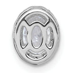 14k White Gold 5/8 carat Lab Grown Diamond VS+ F+ Round Complete Halo Chain Slide Pendant