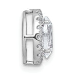 14k White Gold 1 1/5 carat Lab Grown Diamond VS+ F+ Round Complete Halo Chain Slide Pendant