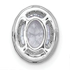 14k White Gold 1 1/5 carat Certified Lab Grown Diamond VS+ F+ Round Complete Halo Chain Slide Pendant