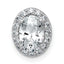 14k White Gold 1 1/5 carat Lab Grown Diamond VS+ F+ Round Complete Halo Chain Slide Pendant