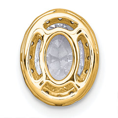 14k 1 1/5 carat Lab Grown Diamond VS+ F+ Round Complete Halo Chain Slide Pendant