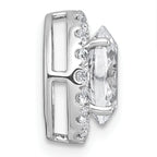 14k White Gold 1 3/4 carat Lab Grown Diamond VS+ F+ Round Complete Halo Chain Slide Pendant