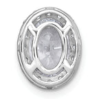 14k White Gold 1 3/4 carat Certified Lab Grown Diamond VS+ F+ Round Complete Halo Chain Slide Pendant