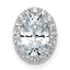 14k White Gold 1 3/4 carat Lab Grown Diamond VS+ F+ Round Complete Halo Chain Slide Pendant