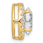 14k 1 3/4 carat Lab Grown Diamond VS+ F+ Round Complete Halo Chain Slide Pendant