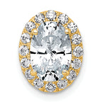 14k 1 3/4 carat Certified Lab Grown Diamond VS+ F+ Round Complete Halo Chain Slide Pendant
