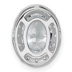 14k White Gold 2 3/8 carat Certified Lab Grown Diamond VS+ F+ Round Complete Halo Chain Slide Pendant