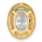14k 2 3/8 carat Lab Grown Diamond VS+ F+ Round Complete Halo Chain Slide Pendant