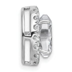 14k White Gold 2 7/8 carat Lab Grown Diamond VS+ F+ Round Complete Halo Chain Slide Pendant