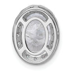 14k White Gold 2 7/8 carat Certified Lab Grown Diamond VS+ F+ Round Complete Halo Chain Slide Pendant