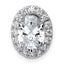 14k White Gold 2 7/8 carat Certified Lab Grown Diamond VS+ F+ Round Complete Halo Chain Slide Pendant