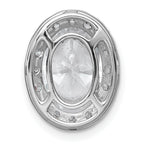 14k White Gold 3 3/4 carat Lab Grown Diamond VS+ F+ Round Complete Halo Chain Slide Pendant