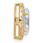 14k 3 3/4 carat Certified Lab Grown Diamond VS+ F+ Round Complete Halo Chain Slide Pendant