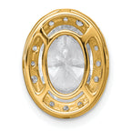 14k 3 3/4 carat Certified Lab Grown Diamond VS+ F+ Round Complete Halo Chain Slide Pendant