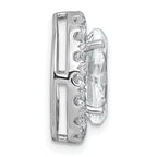 14k White Gold 4 3/4 carat Certified Lab Grown Diamond VS+ F+ Round Complete Halo Chain Slide Pendant