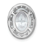 14k White Gold 4 3/4 carat Certified Lab Grown Diamond VS+ F+ Round Complete Halo Chain Slide Pendant