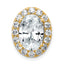 14k 4 3/4 carat Lab Grown Diamond VS+ F+ Round Complete Halo Chain Slide Pendant