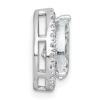 14k White Gold 2 1/3 carat Certified Lab Grown Diamond VS+ F+ Pear Complete Halo Chain Slide Pendant