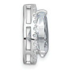 14k White Gold 4 1/2 carat Lab Grown Diamond VS+ F+ Pear Complete Halo Chain Slide Pendant