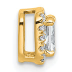 14k 1/3 carat Lab Grown Diamond VS+ F+ Emerald Complete Halo Chain Slide Pendant