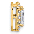 14k 2 carat Certified Lab Grown Diamond VS+ F+ Emerald Complete Halo Chain Slide Pendant