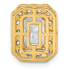 14k 2 carat Certified Lab Grown Diamond VS+ F+ Emerald Complete Halo Chain Slide Pendant