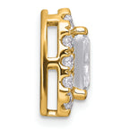 14k 2 7/8 carat Certified Lab Grown Diamond VS+ F+ Emerald Complete Halo Chain Slide Pendant